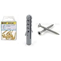 Wolfpack 6200920 - Taco número 6 con tornillos- cabeza plana zincada- 4.5x40 mm- 8 unidades